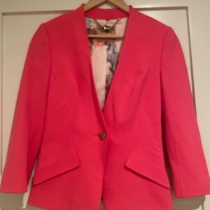 Ted Baker London tailored blazer in hot pink